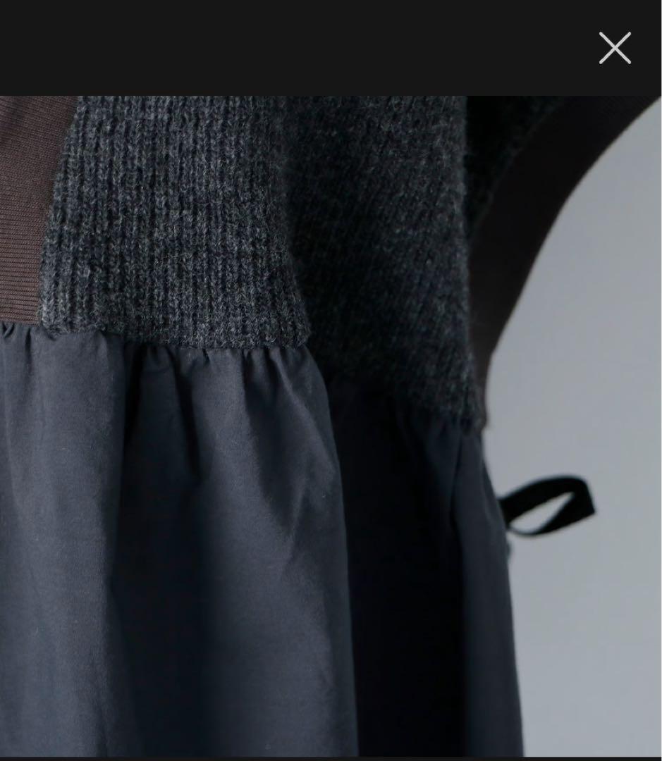 マガリ magali 【WEB限定販売】 ウール&コットン・ジレ/チャコール