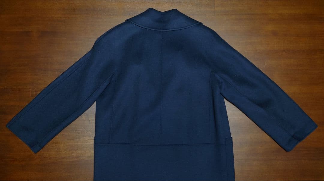 S MaxMaraのチェスターコート　ネイビーブルー　サイズ42