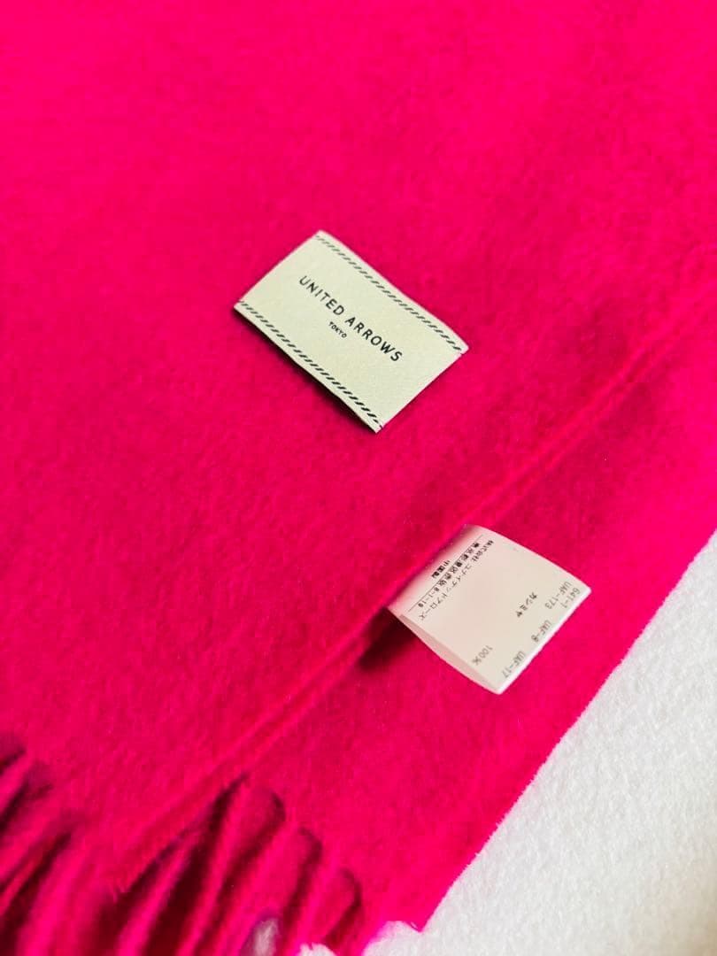 【新品未使用】ユナイテッドアローズ　カシミヤ　ストール　大判　ピンク　カシミア