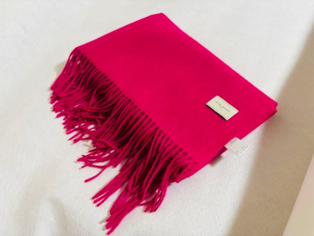 【新品未使用】ユナイテッドアローズ　カシミヤ　ストール　大判　ピンク　カシミア