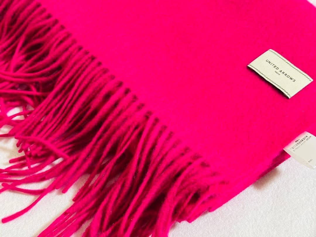 【新品未使用】ユナイテッドアローズ　カシミヤ　ストール　大判　ピンク　カシミア