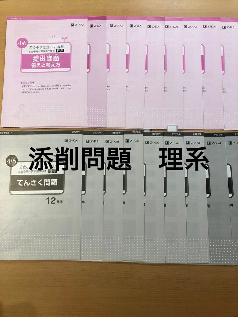 z会 エブリスタディ公立中高一貫校ハイレベル適性検査一式　小6