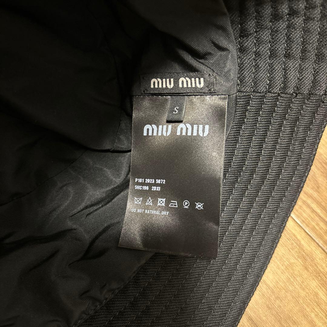最終値下げ！【確実正規品】MIU MIU バケットハット S 黒