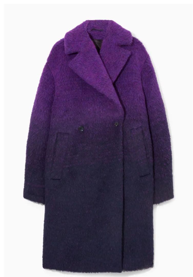 COS 紫 グラデーション fuzzyコート コクーンオーバーサイズ beams