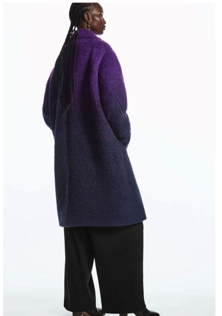 COS 紫 グラデーション fuzzyコート コクーンオーバーサイズ beams