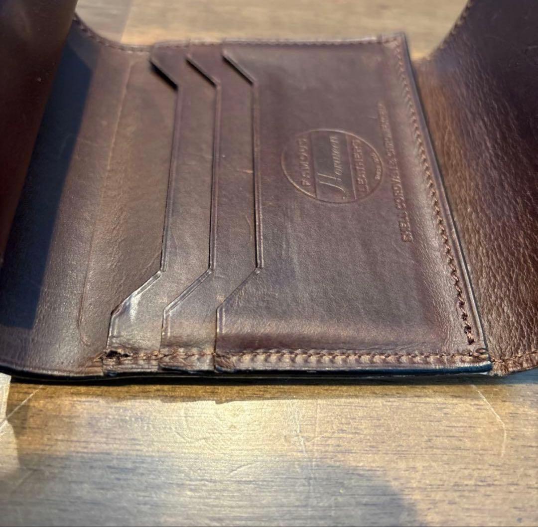 万双 ダブルホーウィン 被せ型財布 売り急ぎ！