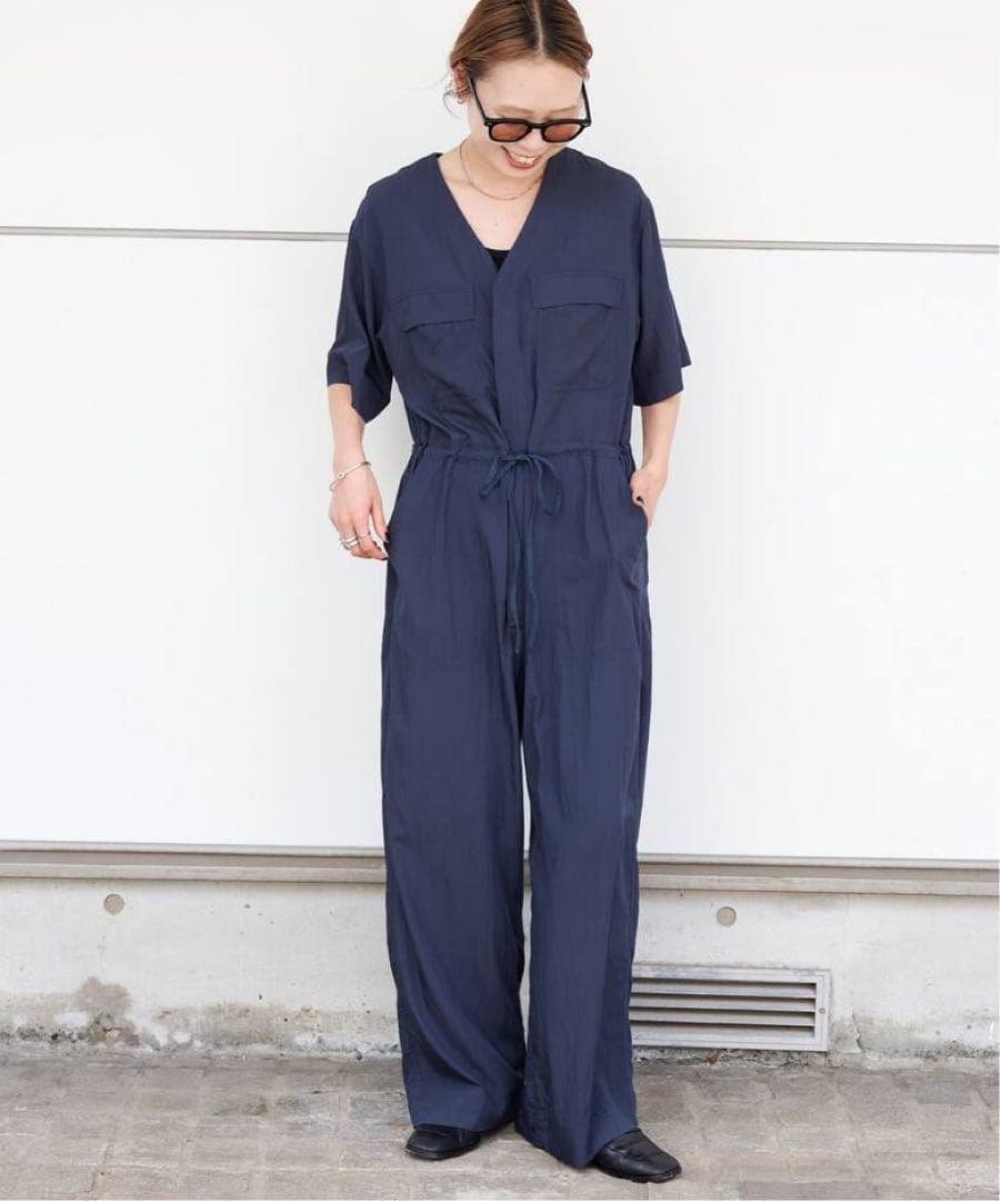 タグ付新品OUTDOOR PRODUCTS ダブルポケットVネックオールインワン