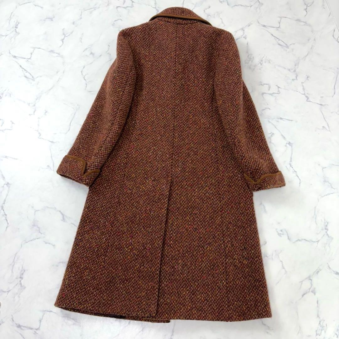 Max Mara マックスマーラ 最高級白タグ ツイード ロングコート ベルト付