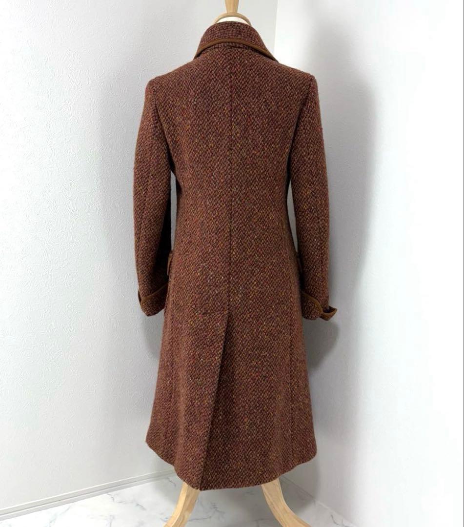 Max Mara マックスマーラ 最高級白タグ ツイード ロングコート ベルト付