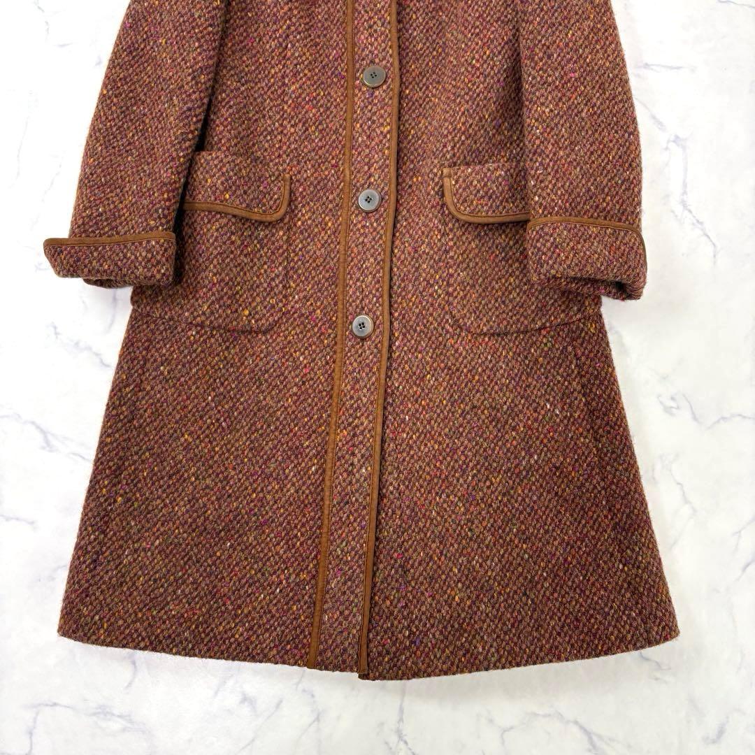 Max Mara マックスマーラ 最高級白タグ ツイード ロングコート ベルト付