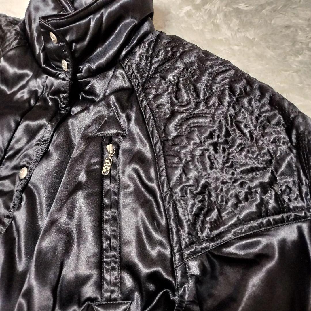 希少！90s クレージュ　ジャンプスーツ　つなぎ　キルティング　ブラックL