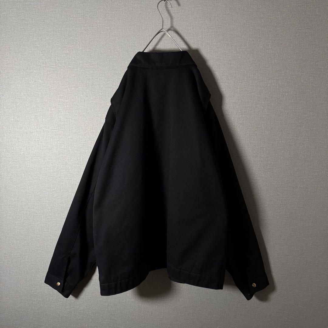希少2XL★Carhartt カーハート カバーオールブルゾン 金ボタン 黒