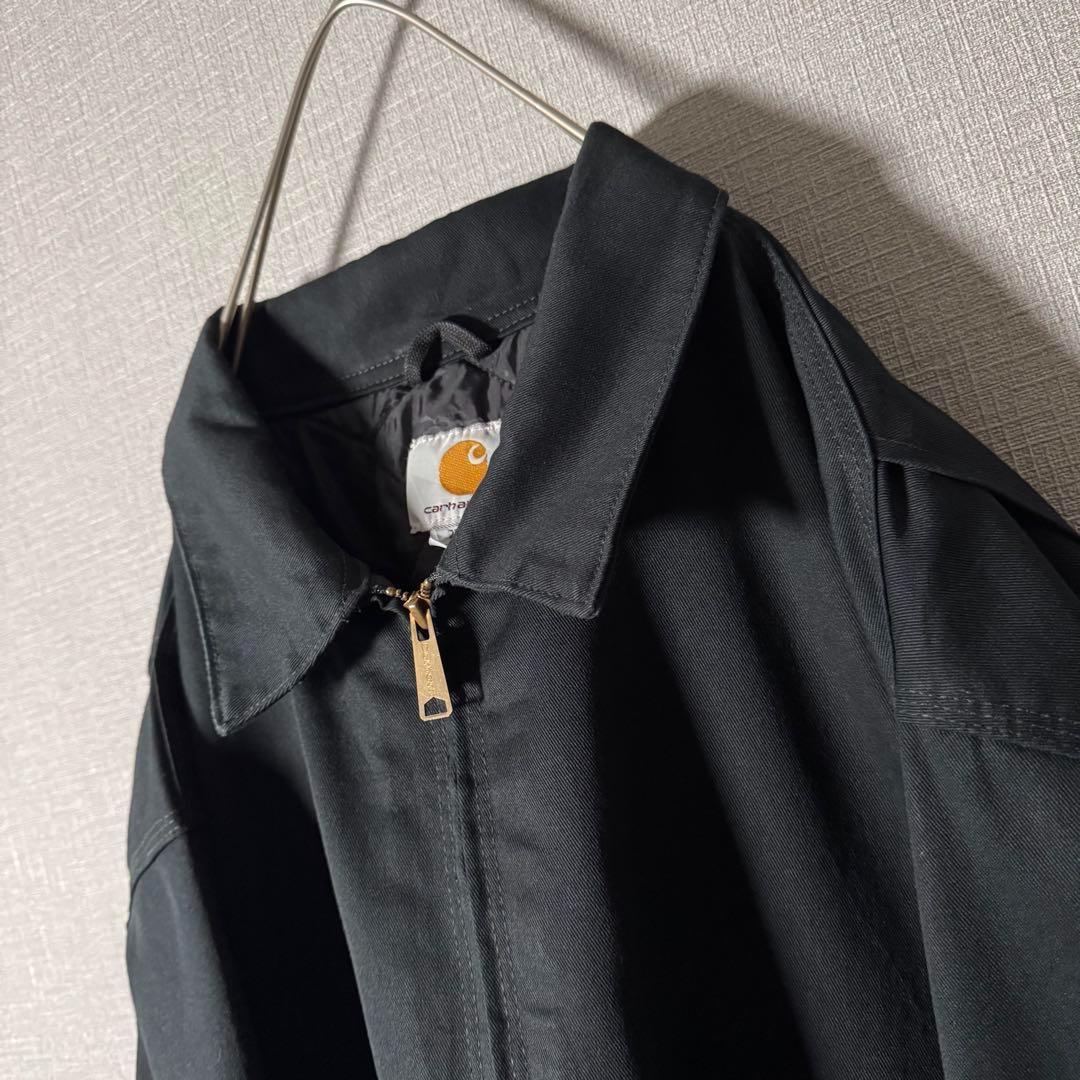 希少2XL★Carhartt カーハート カバーオールブルゾン 金ボタン 黒