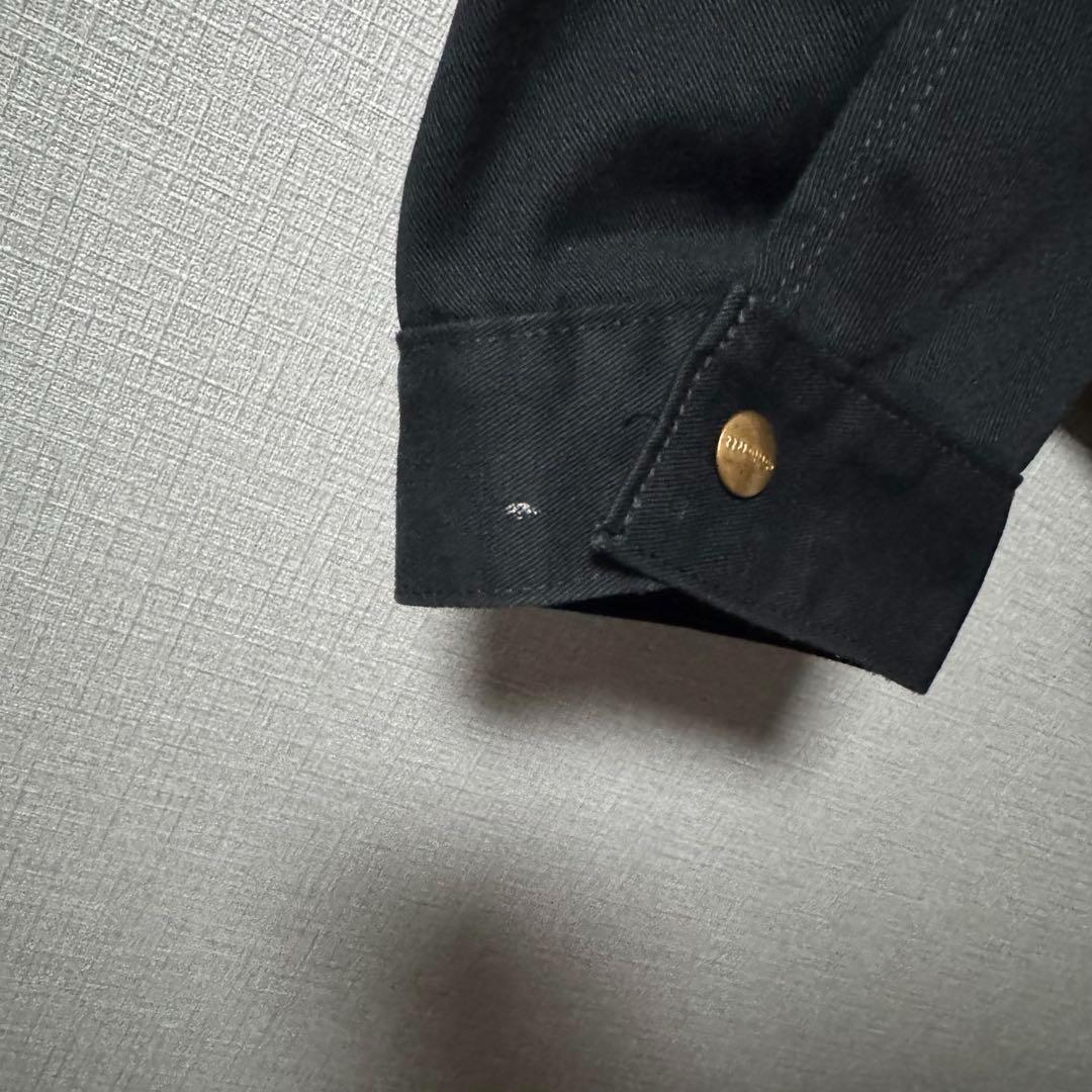 希少2XL★Carhartt カーハート カバーオールブルゾン 金ボタン 黒