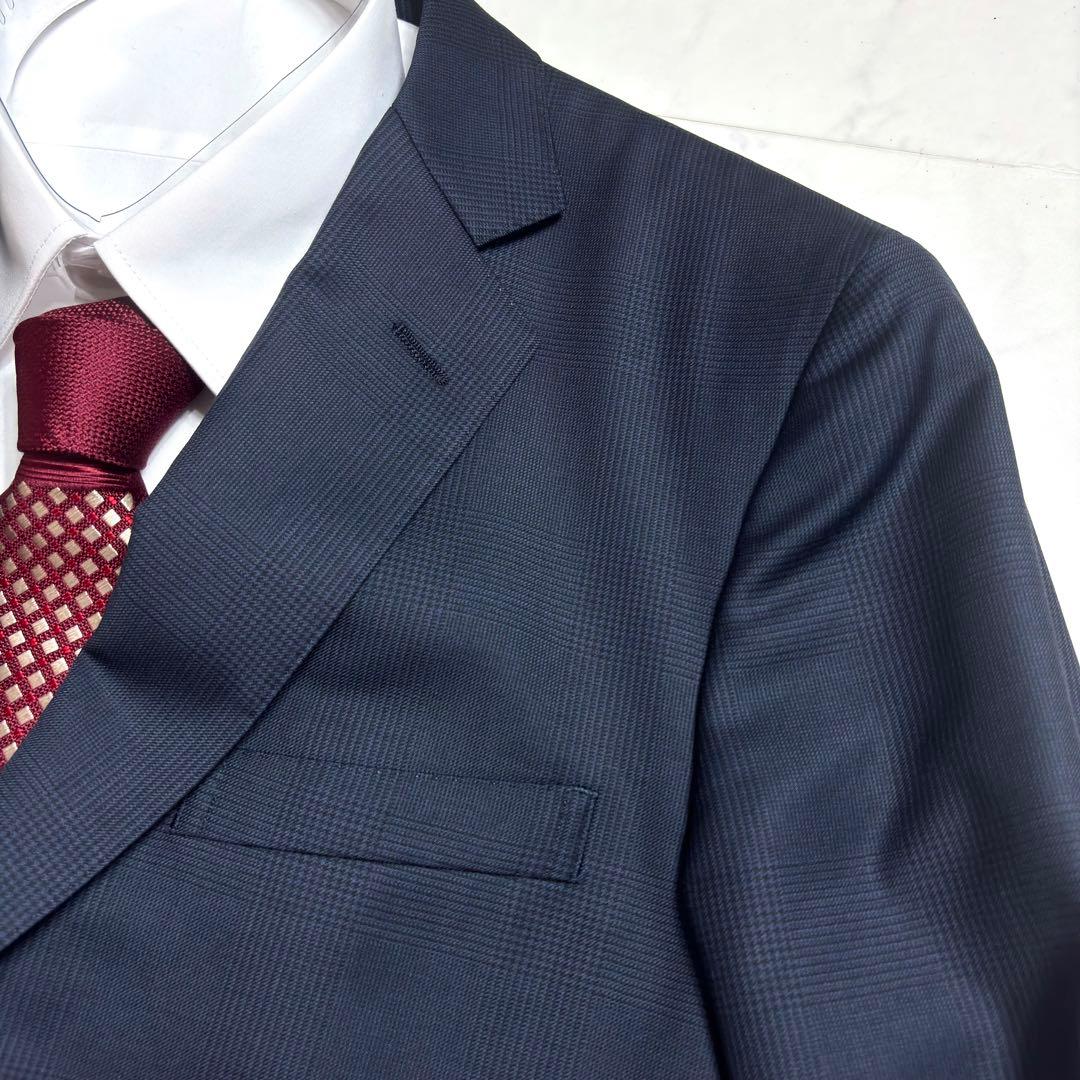 ブルックスブラザーズ セットアップ 【カノニコ】 グレンチェック 艶 ネイビー