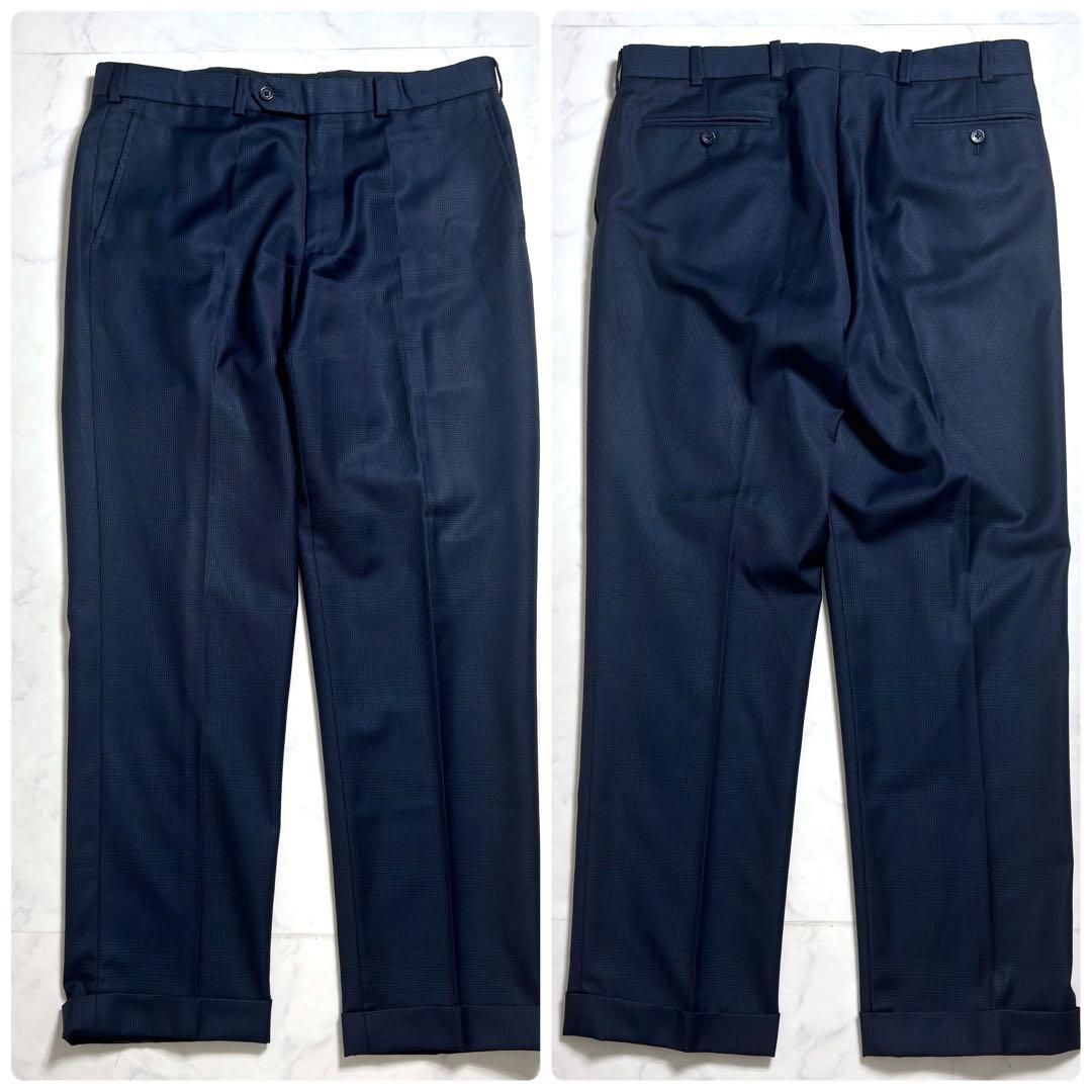 ブルックスブラザーズ セットアップ 【カノニコ】 グレンチェック 艶 ネイビー