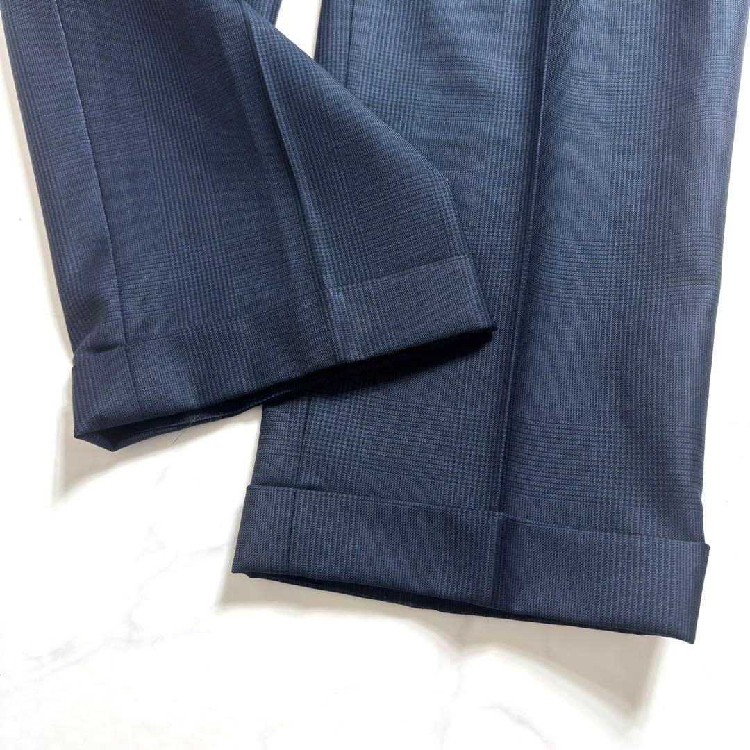 ブルックスブラザーズ セットアップ 【カノニコ】 グレンチェック 艶 ネイビー