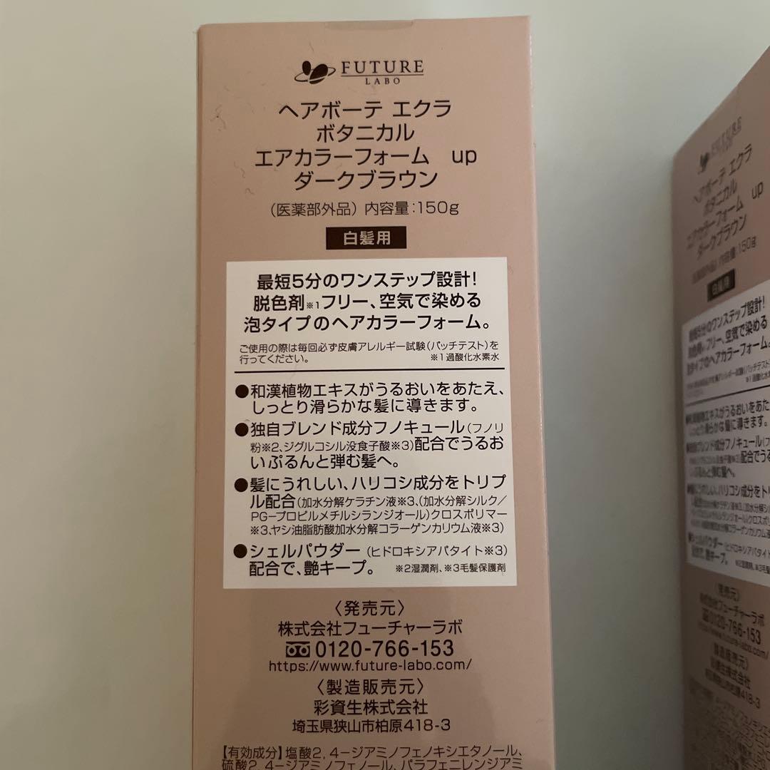 ヘアボーテエクラボタニカルエアカラーフォームup 150g×2