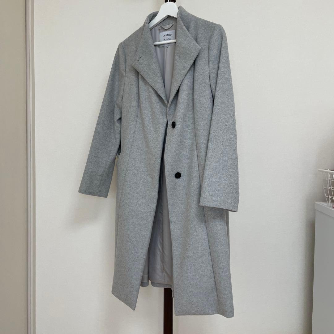 UNTITLED グレー ダブルブレストコート サイズ2