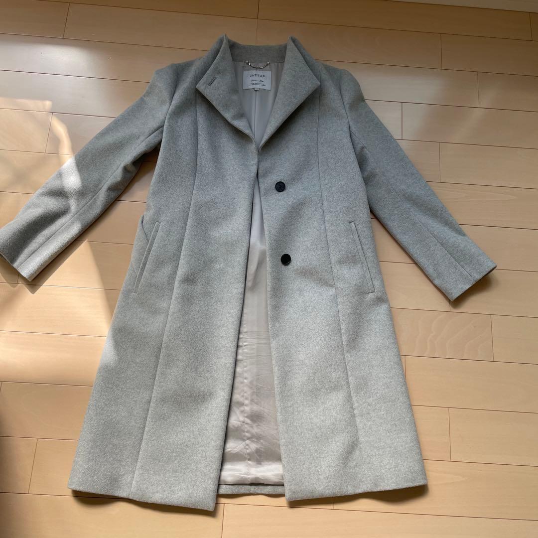 UNTITLED グレー ダブルブレストコート サイズ2