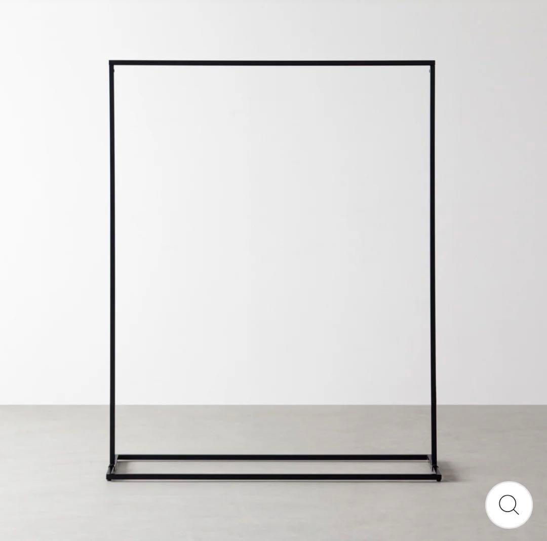 KANADEMONO ブラック ハンガーラック H1500mm W1200mm