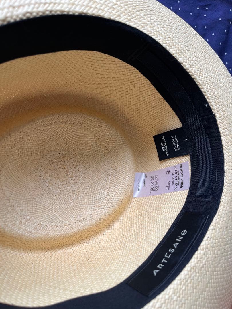 リボン付きストローハット/ARTESANO（アルテサーノ）