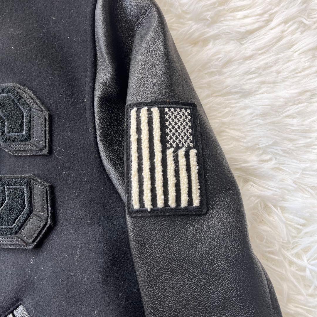 ほぼ未使用✨ COACH コーチ スタジャン 羊革 切替 ワッペン 星条旗