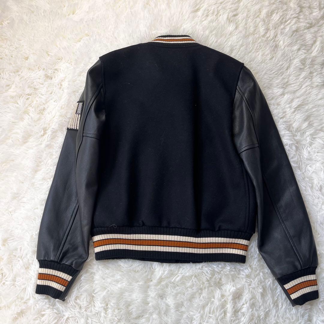 ほぼ未使用✨ COACH コーチ スタジャン 羊革 切替 ワッペン 星条旗