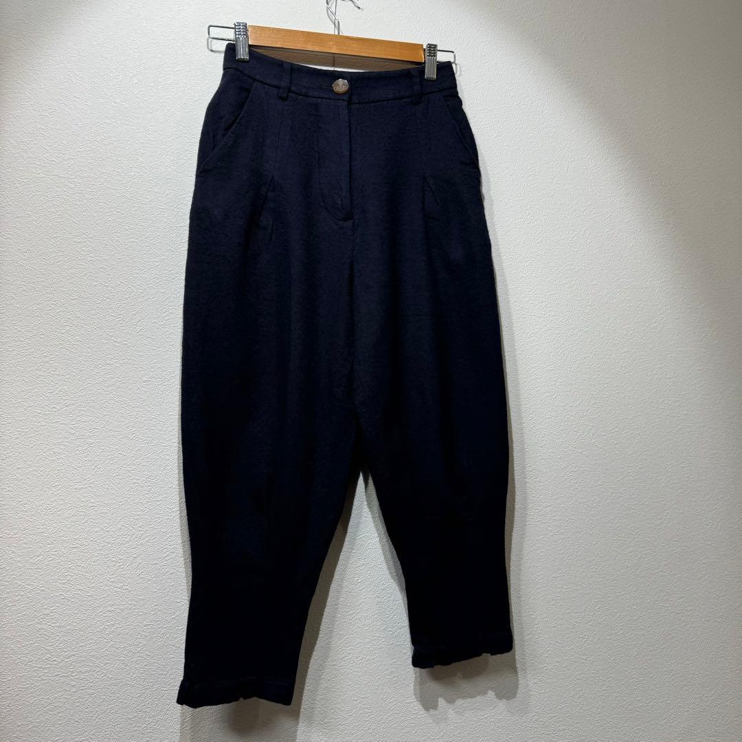 希少 ヴィヴィアンウエストウッドレッドレーベル 上質 クロップド タックパンツ