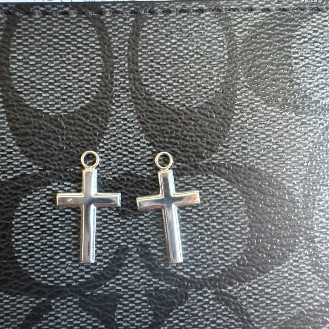や*や様 K18WG クロス セット 約1~2g 18k ネックレス ピアス