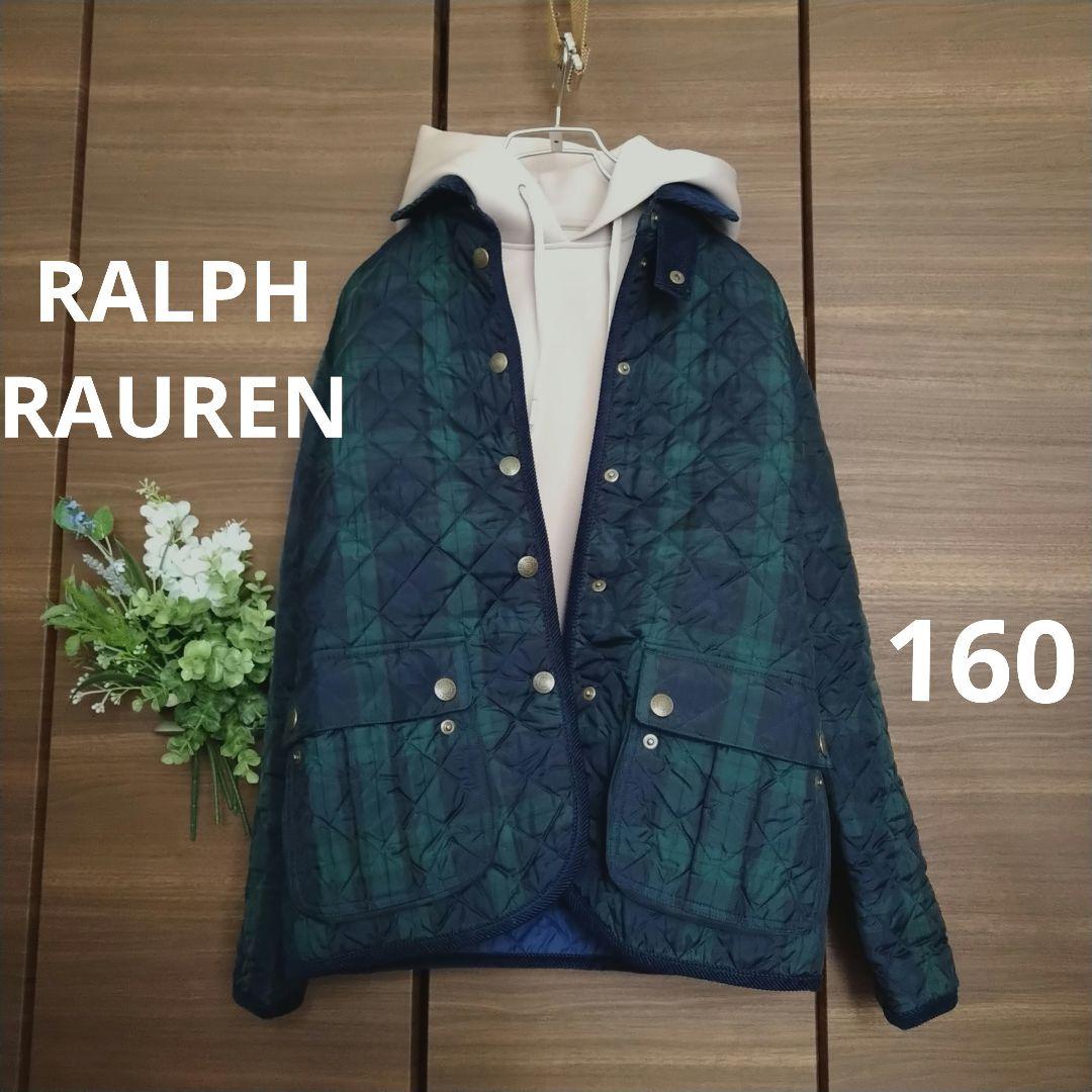 ラルフローレン キルティング ジャケット キッズ 160 グリーンチェック