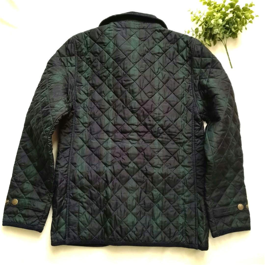 ラルフローレン キルティング ジャケット キッズ 160 グリーンチェック