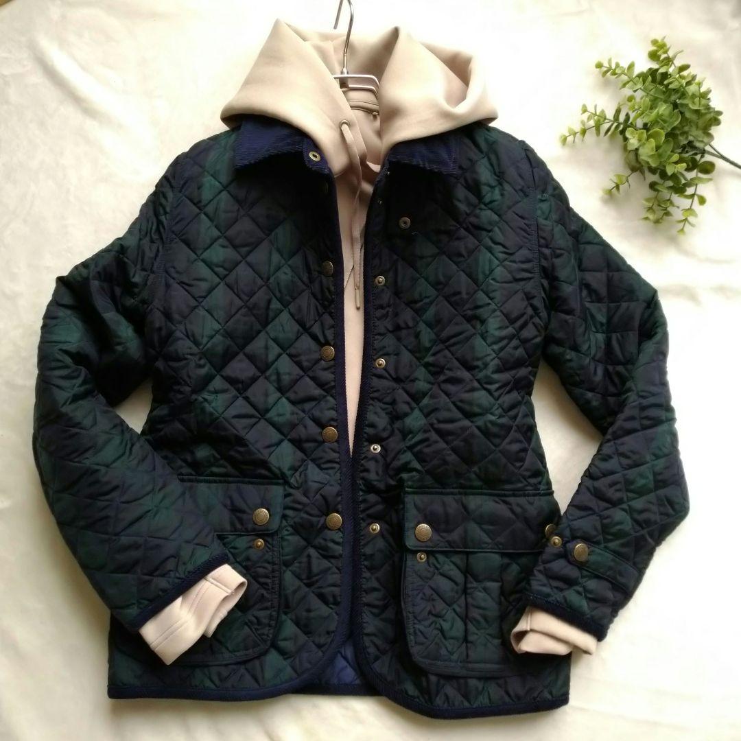 ラルフローレン キルティング ジャケット キッズ 160 グリーンチェック