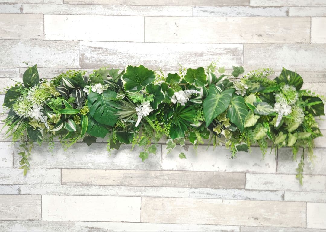 大型☆フェイクグリーン壁飾り2個セット観葉植物　No.287(ウォールグリーン)