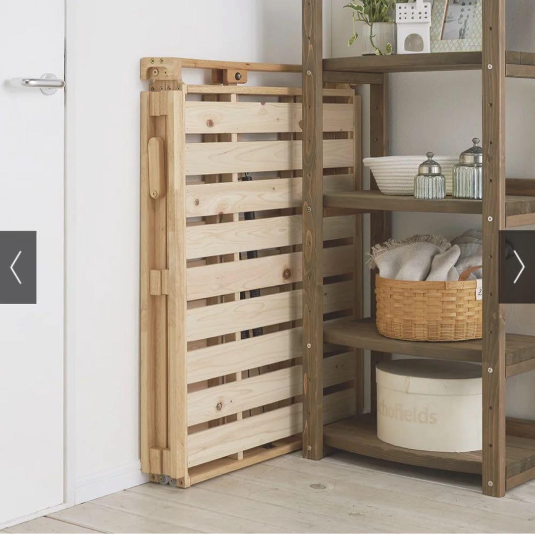 【Hana】折りたたみ檜すのこベッド1台