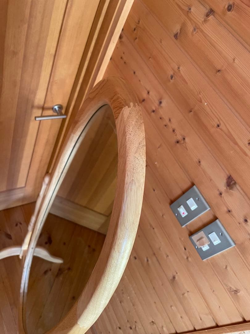 超美品　アンティーク風　スタンドミラー　オーバルミラー　姿見　ビンテージ風