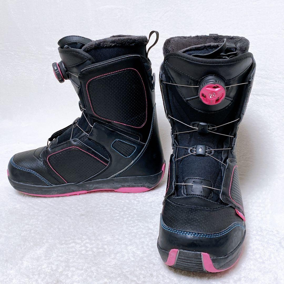 SALOMON　PEARL BOA　スノーボードブーツ　25.5cm　黒　ピンク