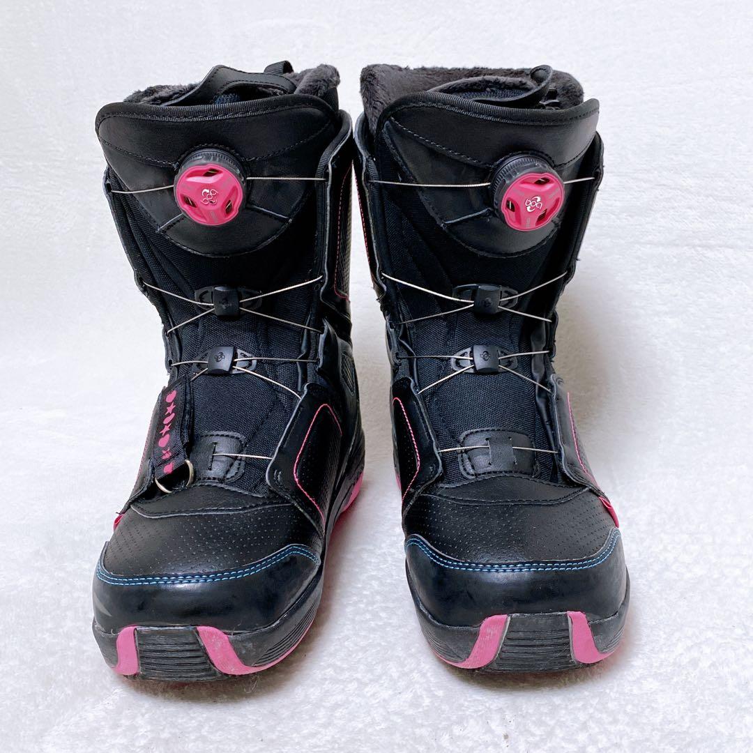 SALOMON　PEARL BOA　スノーボードブーツ　25.5cm　黒　ピンク