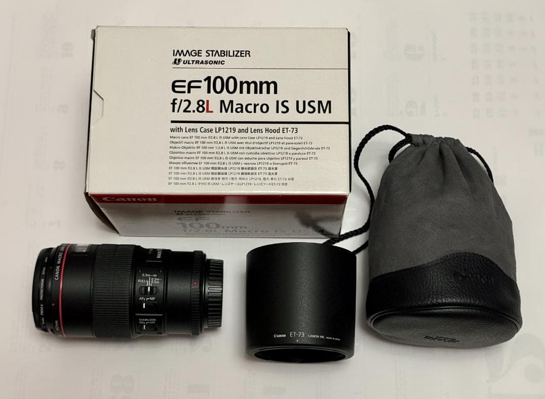 【美品】Canon EF 100mm F2.8L マクロ IS USM