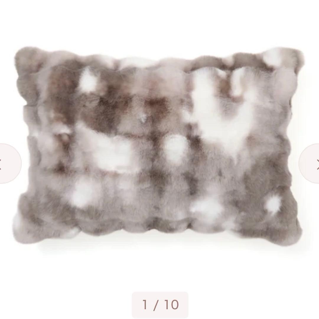 フランフランポコモコファー 掛け布団カバー クッション付　グレー系　セミダブル