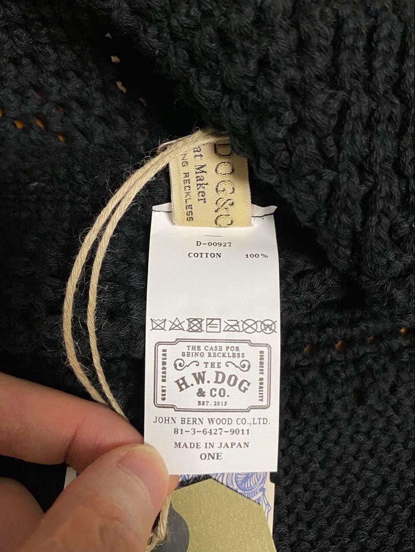 【新品未使用】 THE H.W.DOG&CO COTTON KNIT HAT