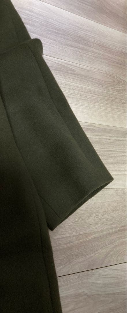 1.2回着　美品　セオリーリュクス　MIHA ノーカラー　コート　カーキ　38