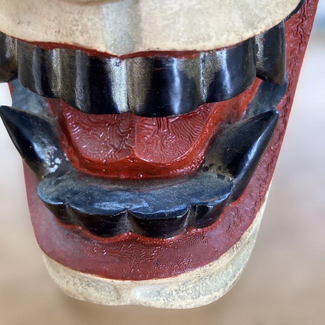 般若　能面　般若面　木彫り