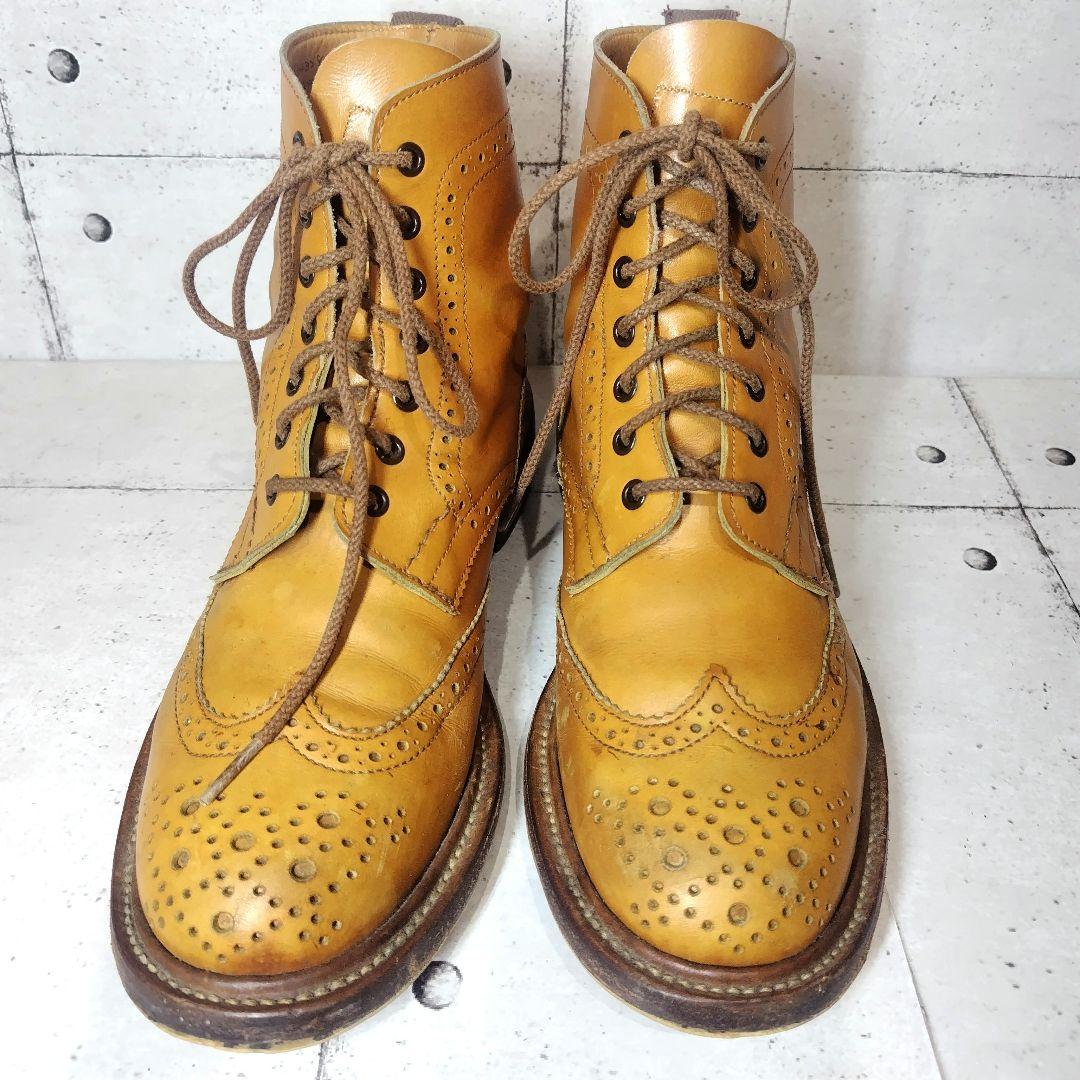 トリッカーズ カントリーブーツ 5411 UK6.5 英国製 ウイングチップ