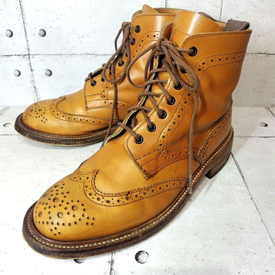 トリッカーズ カントリーブーツ 5411 UK6.5 英国製 ウイングチップ