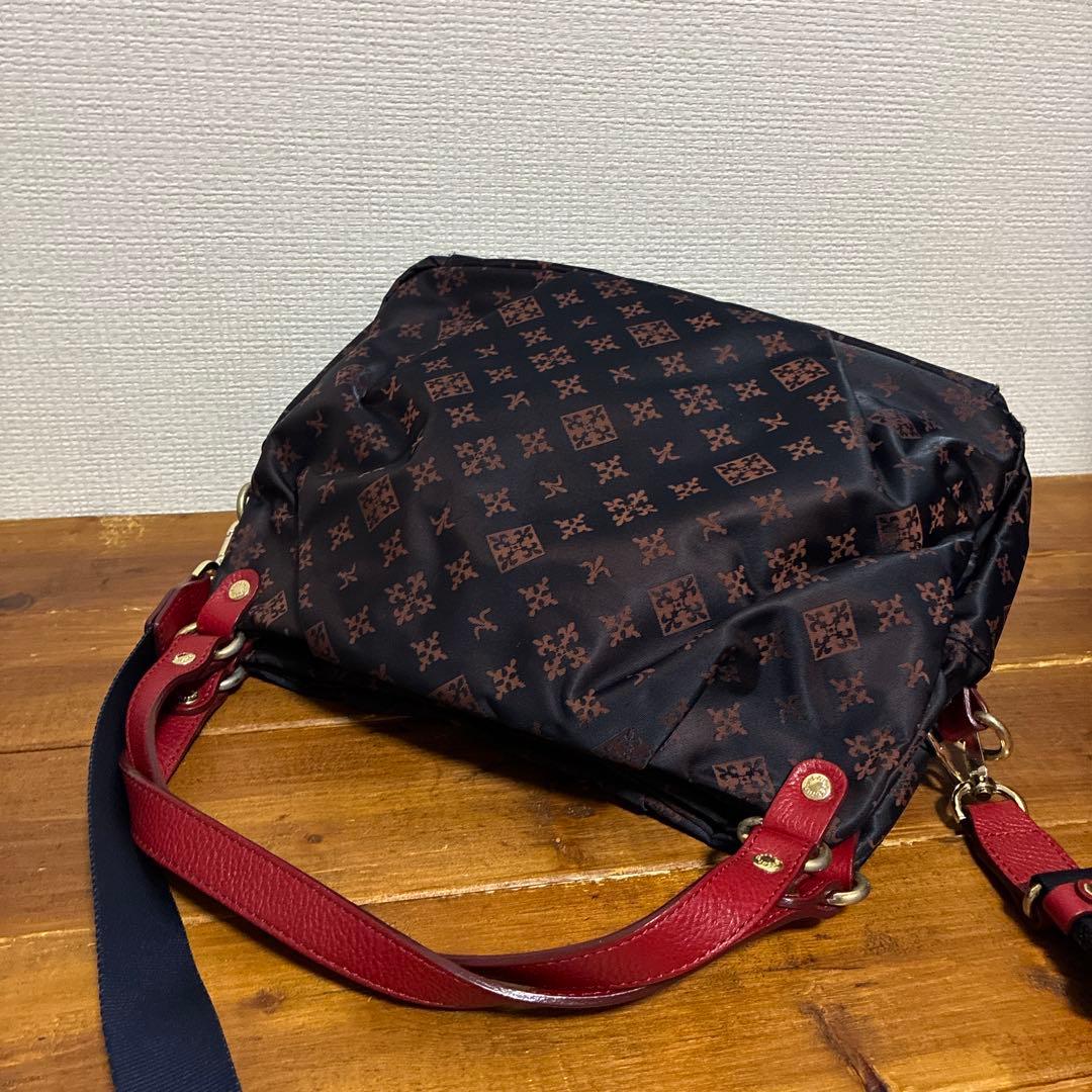 【美品】russet ラシット ナイロン レザー 2WAY ショルダーバッグ