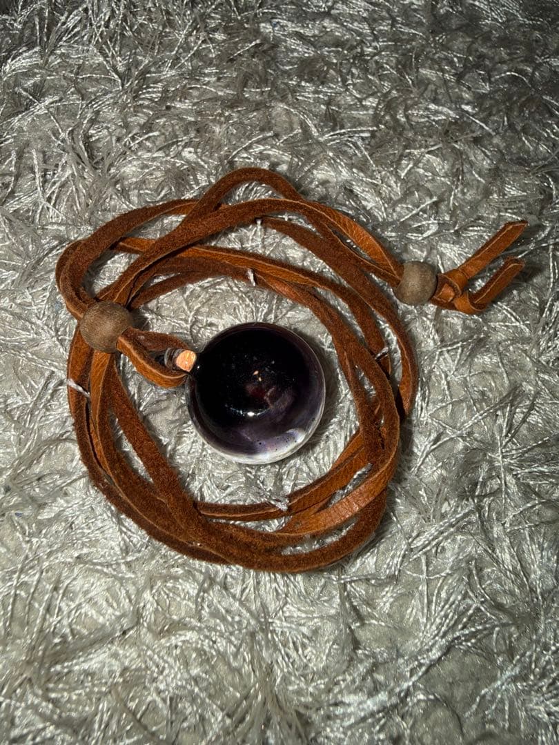 【正規品】+α 宇宙ガラス ペンダント ホワイトオパール