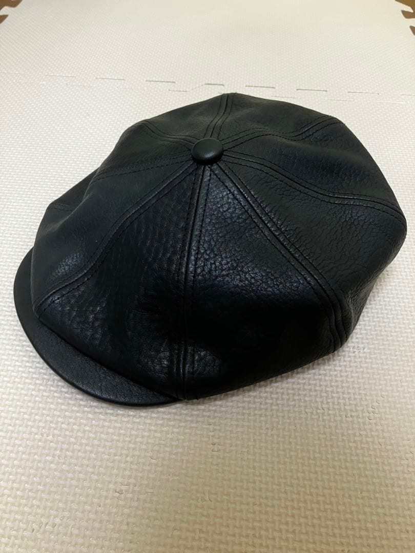 STETSON 黒 レザー キャスケット