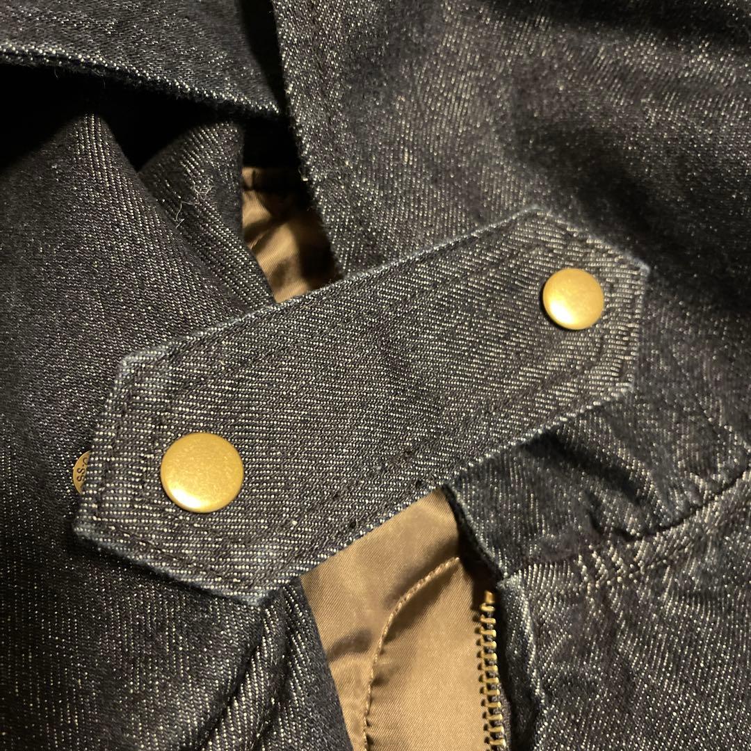 美品 HOUSTON デニムフーディ 中綿 USNA ミリタリージャケット XL