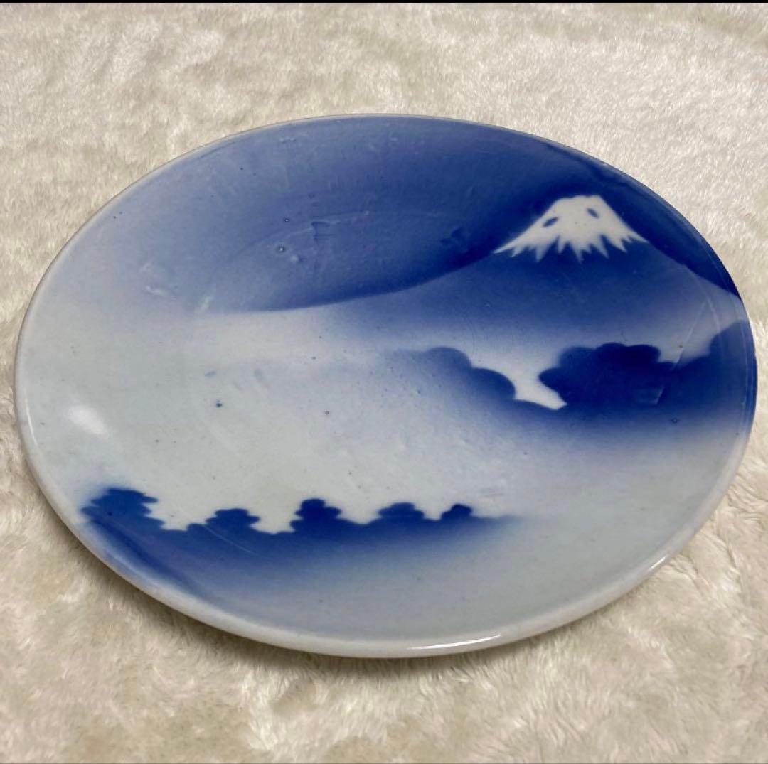 伊万里　古伊万里　富士山　大皿　陶器　染付　富士　ふじ　山　8枚